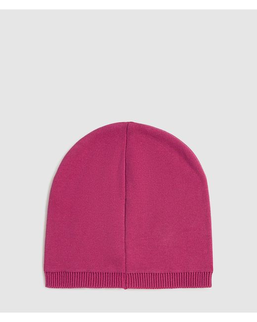 KL Jeans Pink Logo Patch Beanie