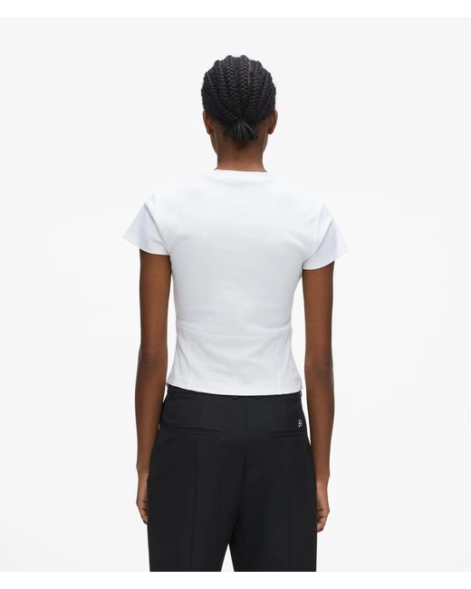 Karl Lagerfeld White Corset T-Shirt