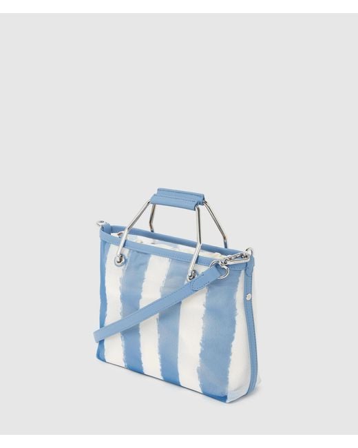 Karl Lagerfeld Blue Ikon Mesh Small Tote Bag