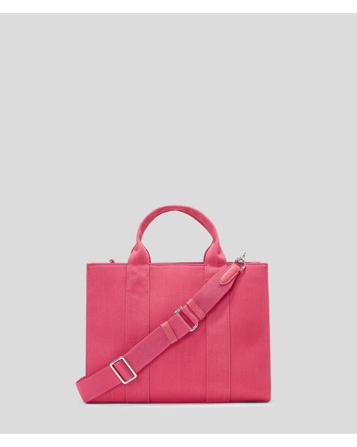 Karl Lagerfeld Pink Rue St-guillaume Medium Square Tote Bag