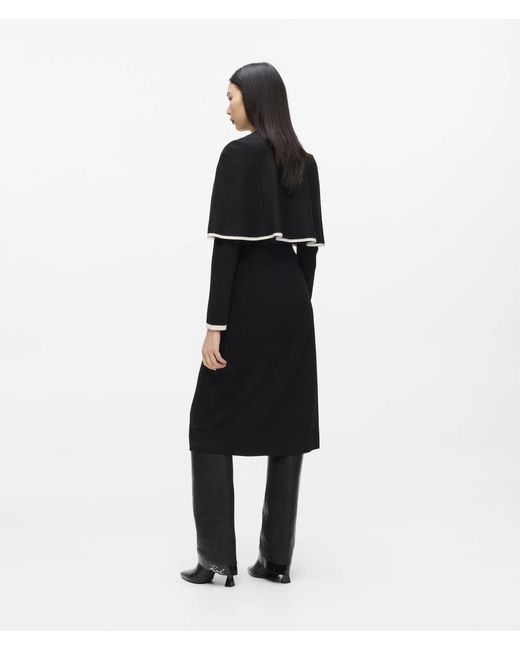 Karl Lagerfeld Black Transformable Cape Dress