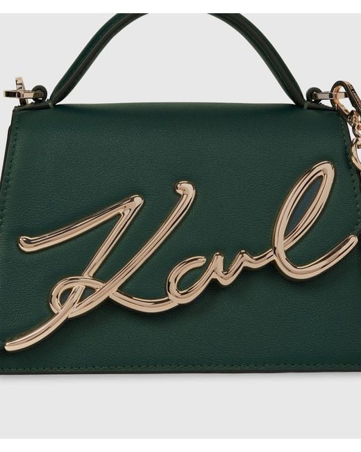 Karl Lagerfeld Green K/Signature Small Crossbody Bag