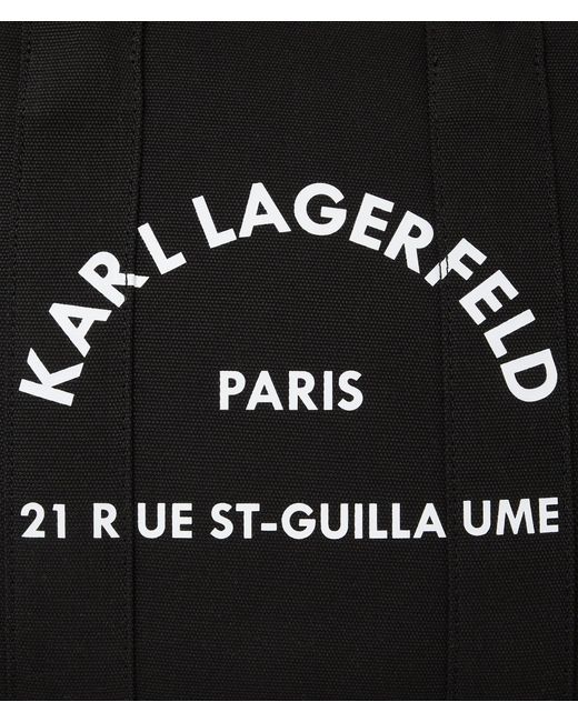 Karl Lagerfeld Black Rue St-Guillaume Medium Square Tote Bag