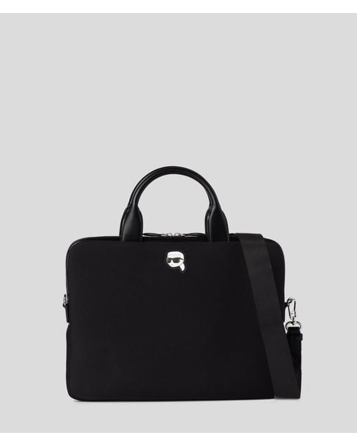 Karl Lagerfeld Black Ikon Laptop Bag