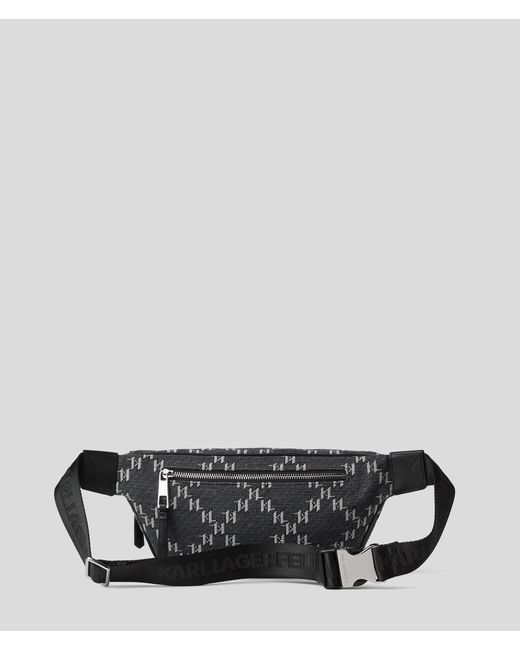 Karl Lagerfeld Black K/monogram Jacquard Bum Bag for men