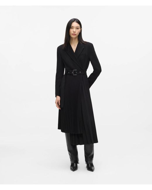 Karl Lagerfeld Black Asymmetric Tailored Dress