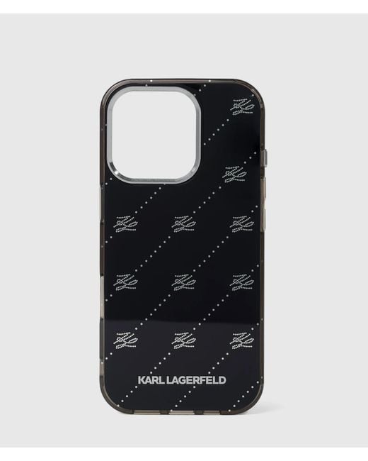 Karl Lagerfeld Black All-Over Autograph Iphone 16 Pro Case