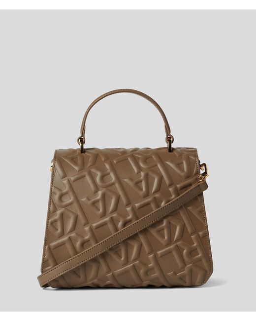 Karl Lagerfeld Brown K/karl Logo Top-handle Bag