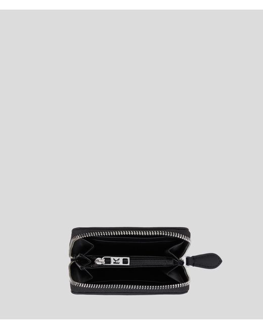 Karl Lagerfeld Black K/ikonik Monogram Medium Wallet