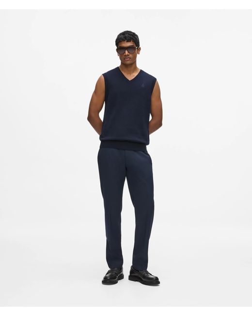 Karl Lagerfeld Blue Kameo Knit Vest for men