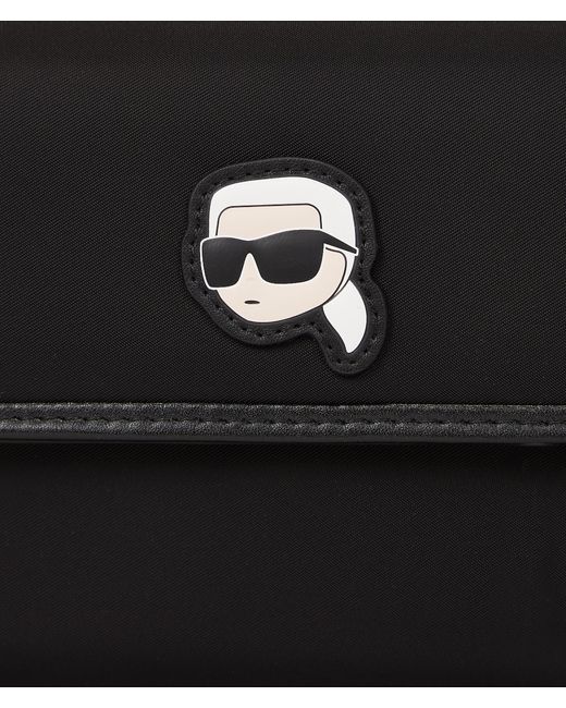 Karl Lagerfeld Black K/ikonik Nylon Crossbody Pochette