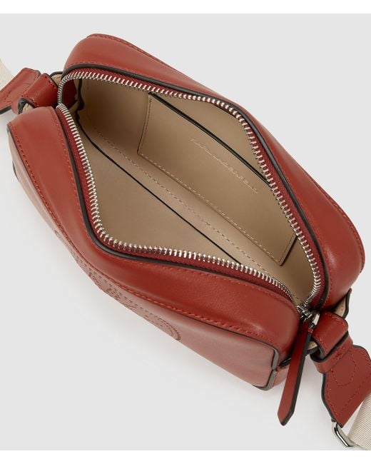 Karl Lagerfeld Brown K/Circle Perforated Crossbody Bag