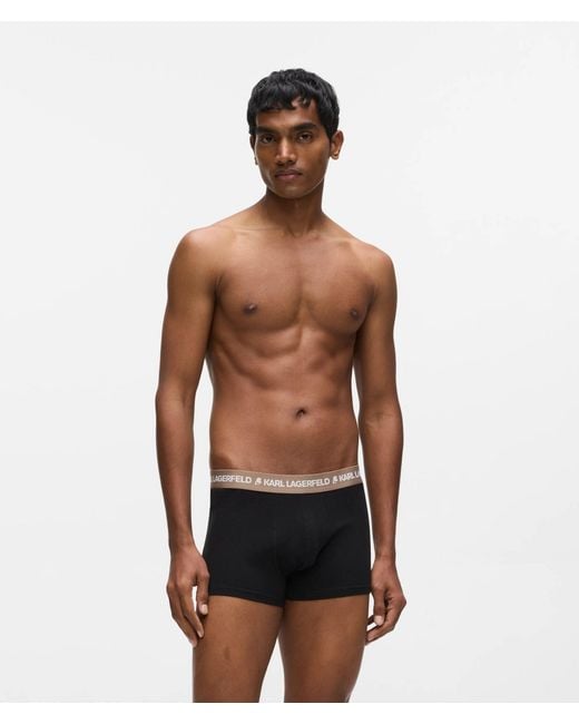Karl Lagerfeld Black Logo Trunks – 3-Pack for men