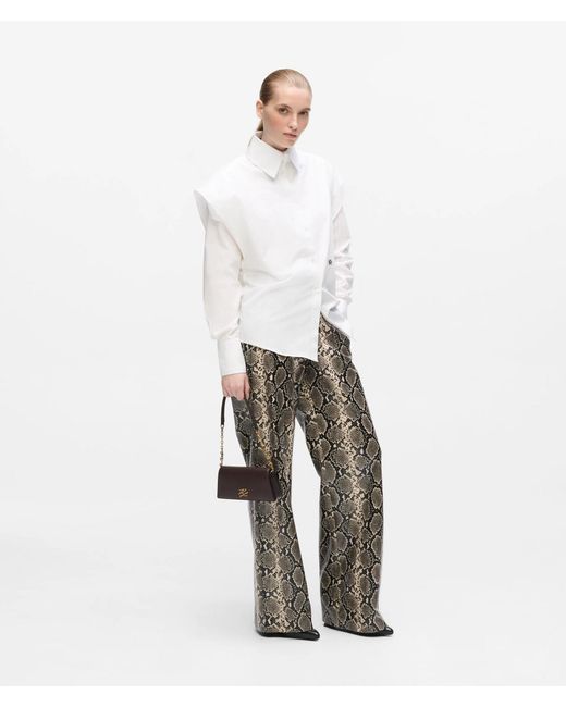 Karl Lagerfeld White K/Autograph Mini Flap Shoulder Bag