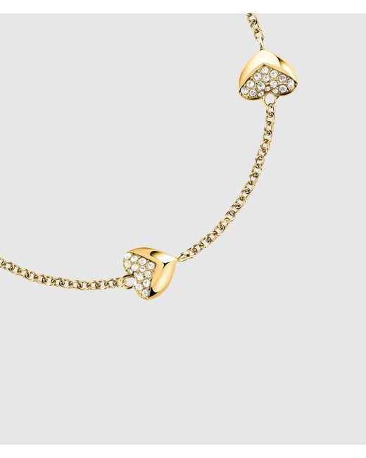 Karl Lagerfeld Metallic Multiple Heart Charm Bracelet
