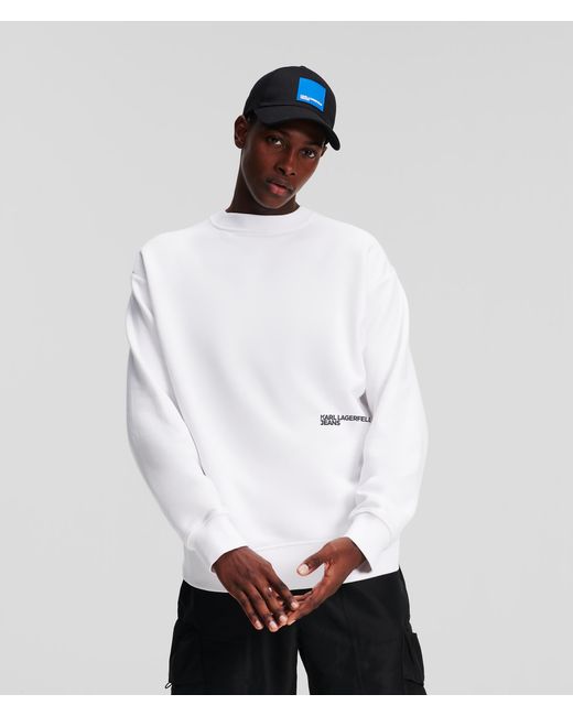Karl Lagerfeld White Klj Monogram Sweatshirt for men