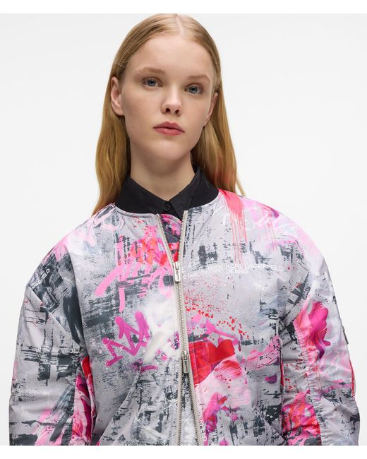 KL Jeans All-Over Paint Bomber Jacket, Multicoloured
