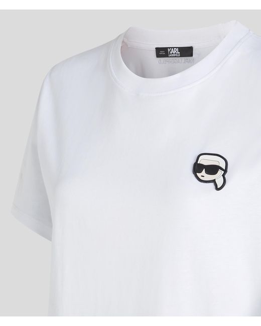 Karl Lagerfeld White K/ikonik Patch T-shirt