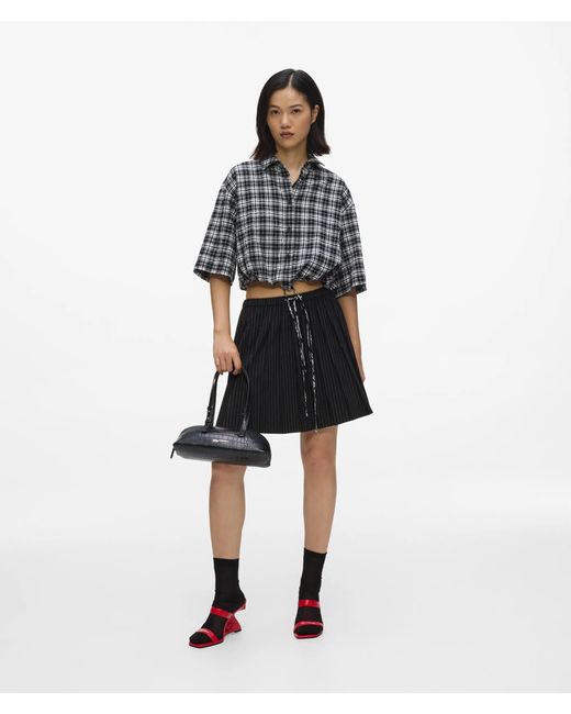 KL Jeans Black Boxy Checked Blouse, Multicoloured