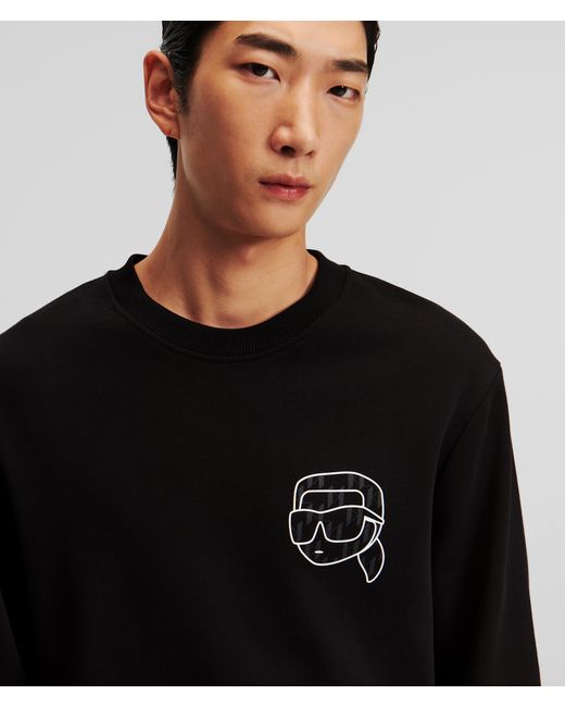 Karl Lagerfeld Black K/ikonik Monogram Sweatshirt for men