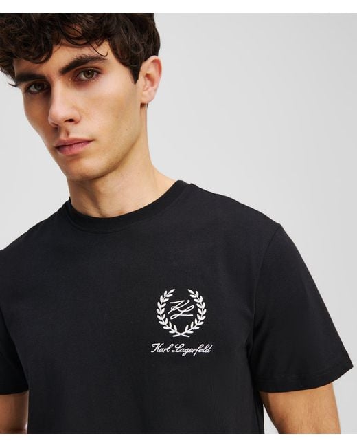 Karl Lagerfeld Black Hotel Karl Loungewear T-Shirt for men