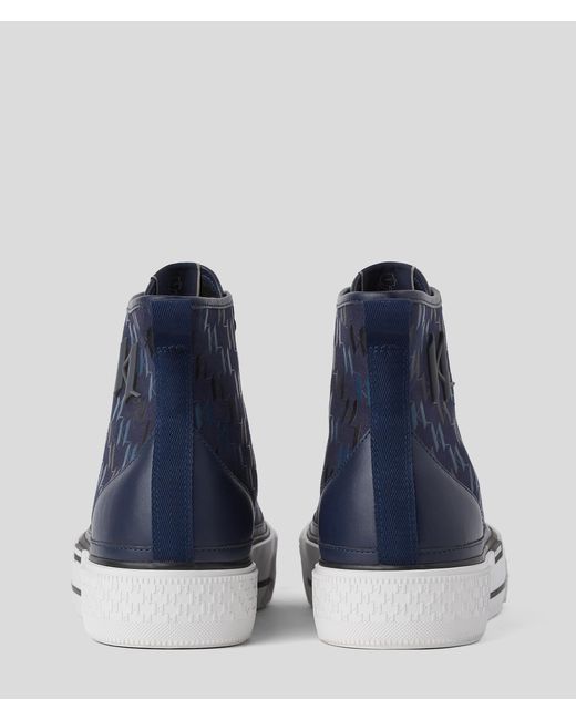 Karl Lagerfeld Blue Kl Monogram Kampus Sneakers for men