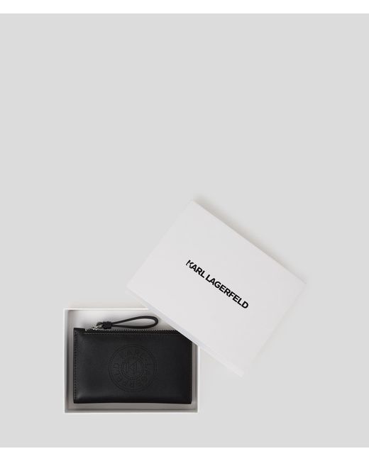 Karl Lagerfeld Black K/Circle Slim Bifold Wallet