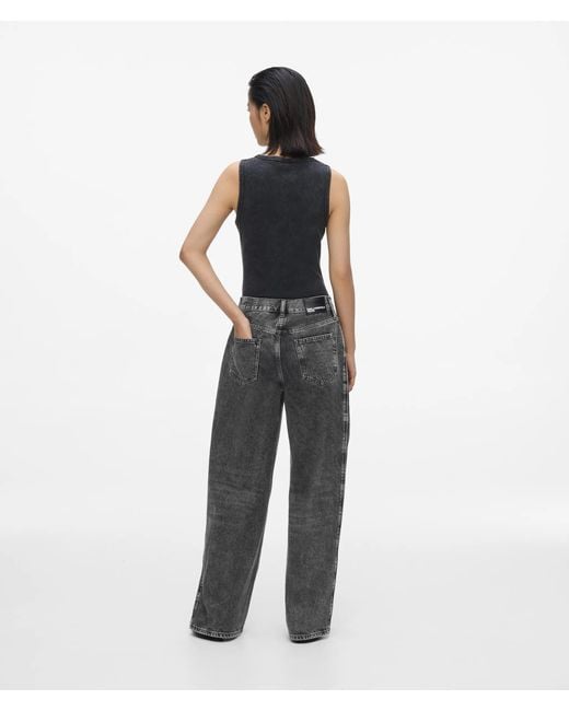 KL Jeans White Transformable Low-Rise Wide Jeans