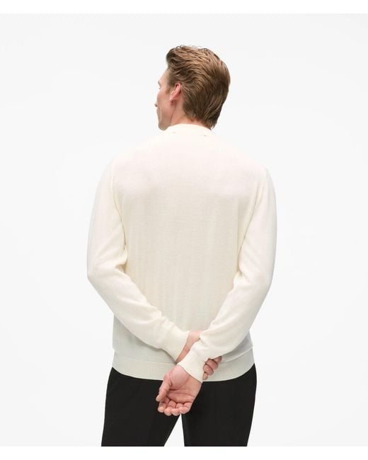 Karl Lagerfeld White Wool Turtleneck Sweater for men