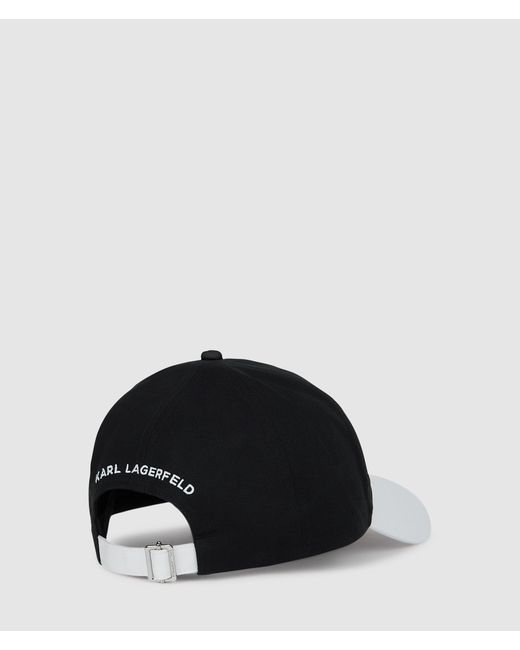 Karl Lagerfeld Black K/Signature Cap With Contrast Peak