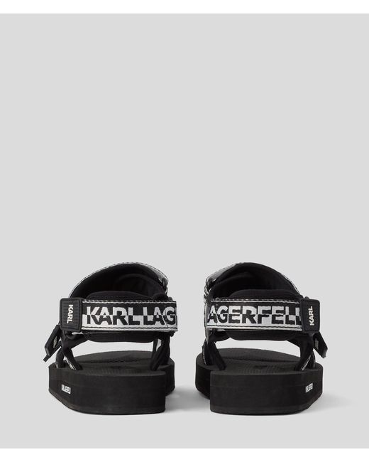 Karl Lagerfeld Black Atlantik Speculum Sandals for men