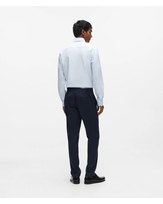 Karl Lagerfeld White Modern-Fit Tailored Pants for men
