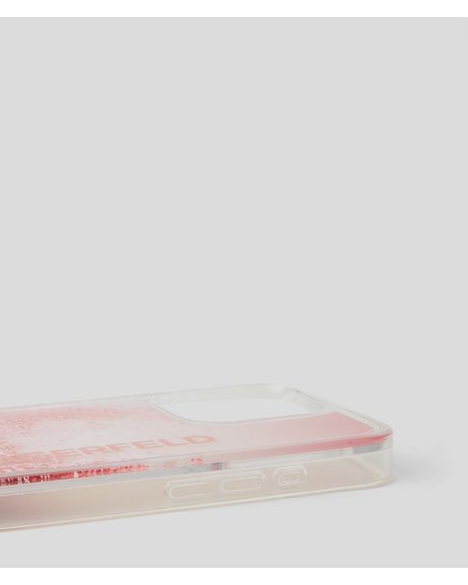 Coque Pailletée Ornée Du Logo Karl Pour Iphone 16 Pro Karl Lagerfeld en coloris Pink