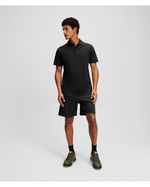 Karl Lagerfeld Black Kameo Polo Shirt for men