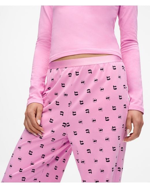 Karl Lagerfeld Pink Ikon Pajama Set
