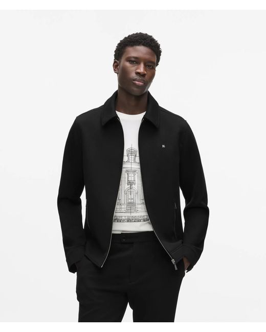 Karl Lagerfeld Black Zip-Up Punto Jacket for men