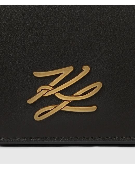 Karl Lagerfeld White K/Autograph Mini Flap Shoulder Bag