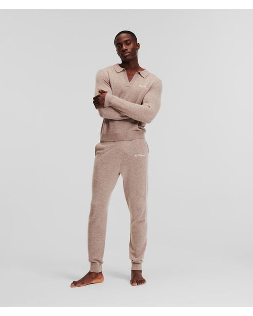 Karl Lagerfeld Hotel Karl Cashmere Loungewear Sweater in Brown for Men Lyst UK