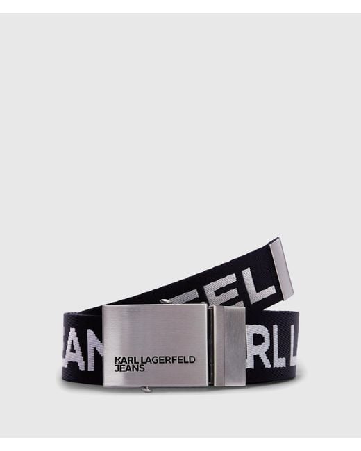 KL Jeans White Reversible Webbing Belt for men