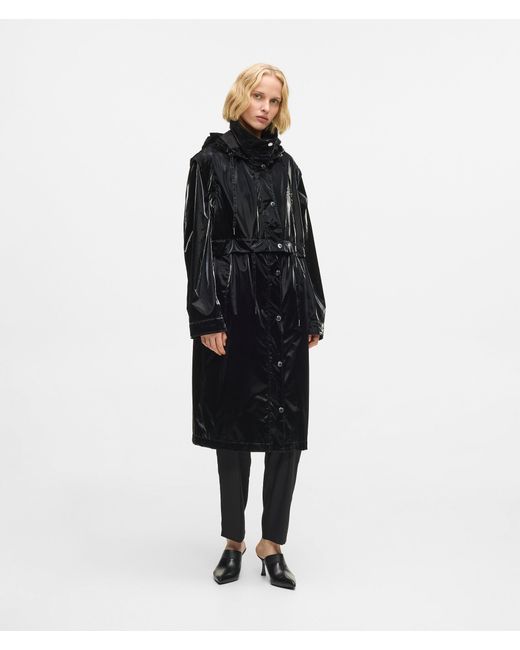 Karl Lagerfeld Black Transformer Coat