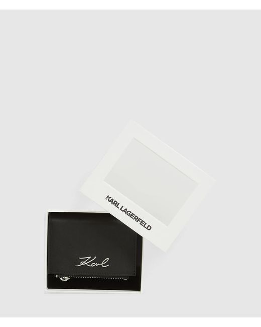 Karl Lagerfeld Black K/Signature Bifold Wallet