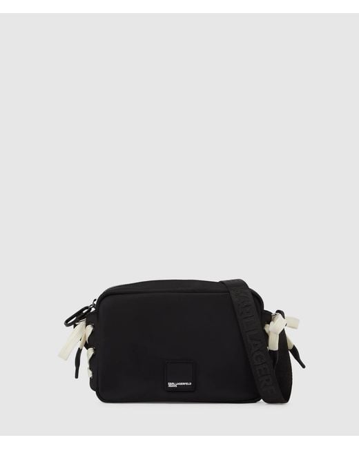 KL Jeans Black Nylon Lace-Up Camera Bag
