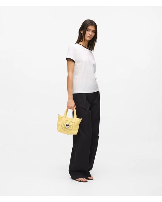Karl Lagerfeld Metallic Ikon Circle Choupette Rhinestones Shopper