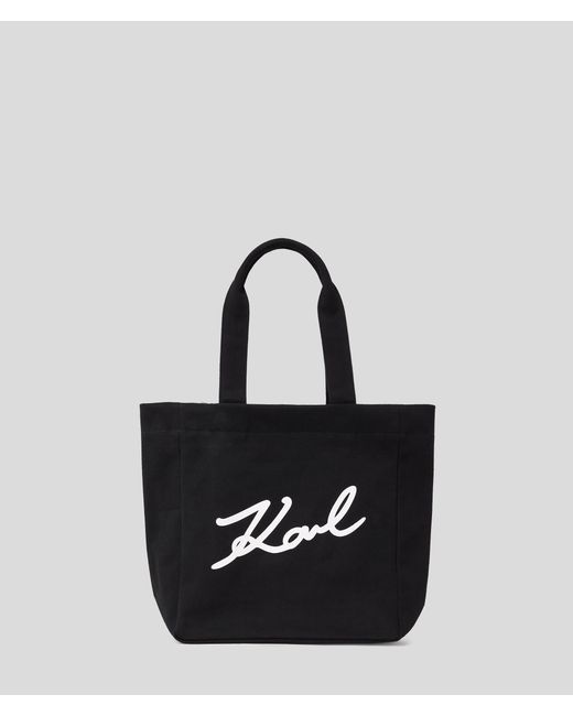 Karl Lagerfeld Black K/signature Canvas Shopper