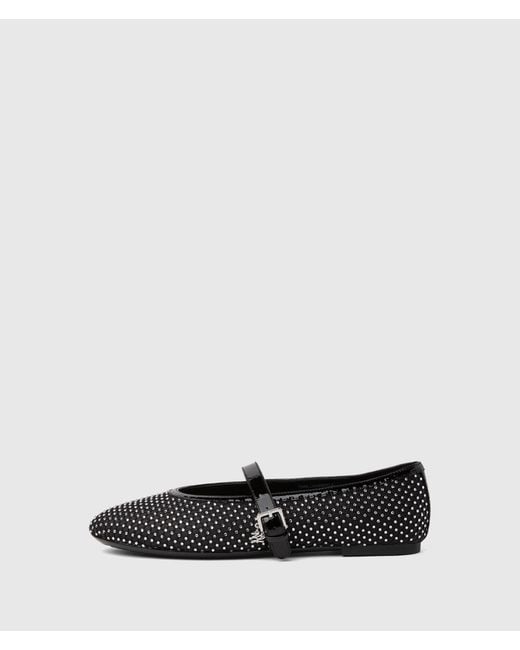 Karl Lagerfeld White Karo Gemstone Mesh Mary Janes