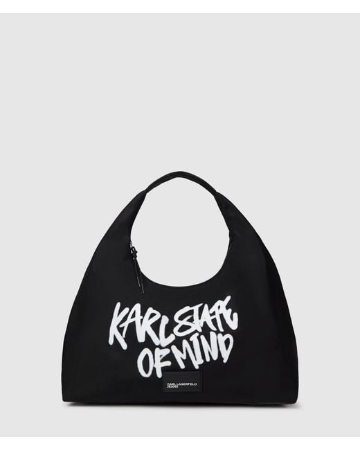 KL Jeans Black Slouchy Karl Quote Tote Bag