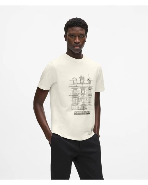 Karl Lagerfeld White Maison De Karl Sketch T-Shirt for men