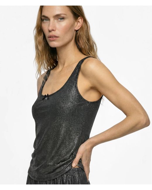 Karl Lagerfeld Black Ikon Glitter Short Pajama Set