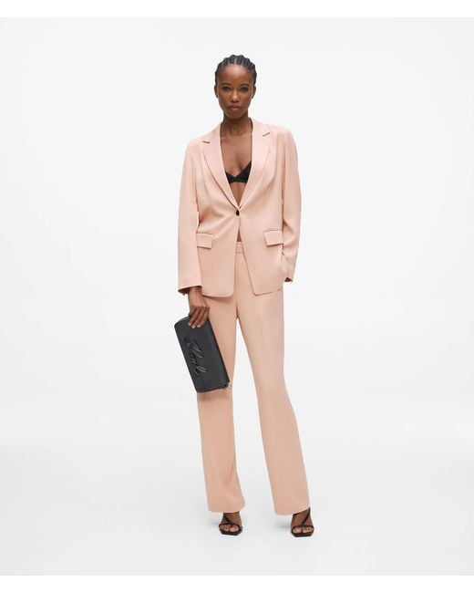 Karl Lagerfeld Pink Blazer Aus Satin-Mischung, Damen, Größe