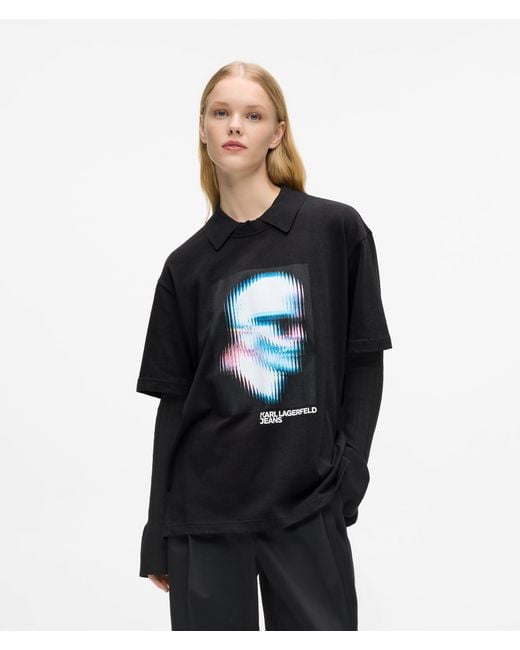 KL Jeans Black Digitized Karl T-Shirt